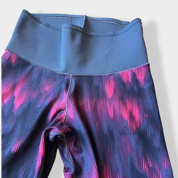 Adidas Leggings Climalite High Waist Pink Gray Spacedye Small - Picture 6 of 9